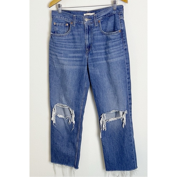 Levi's Denim - Levi’s Low Pro Straight distressed jeans 30